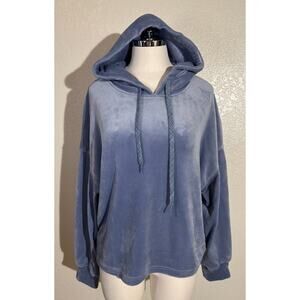 UGG Women’s Belden Velour Lounge Hoodie Color Blue Size Large